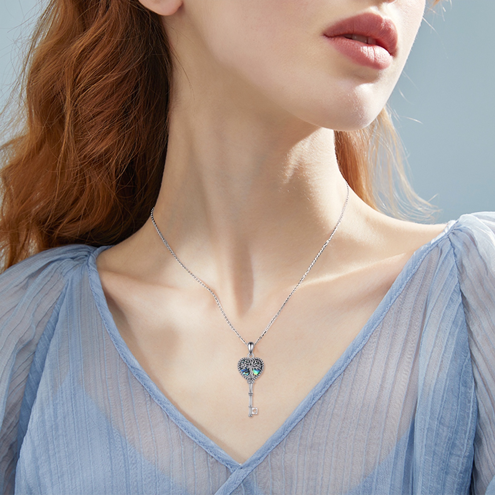 Tree Of Life Necklace, S925 Sterling Silver Heart Set